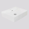 Argent Evo Neu 500 Rectangular Countertop/Wall Basin - 1 Tap Hole Gloss White - W2150