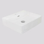 Argent Evo Neu 500 Rectangular Countertop/Wall Basin - 1 Tap Hole Gloss White - W2150