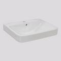 Argent Zen Neu 615 Wall Hung Basin Includes Overflow (1 Tap Hole) - Alpine White W4061