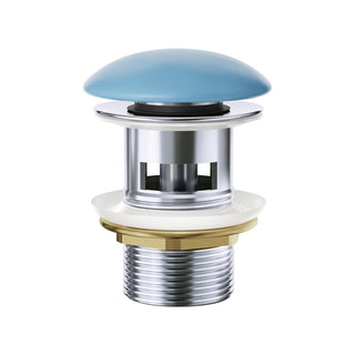 Fienza Pop-Up 32mm Overflow Basin Waste - Matte Blue Ceramic Cap - WAS58BLUE