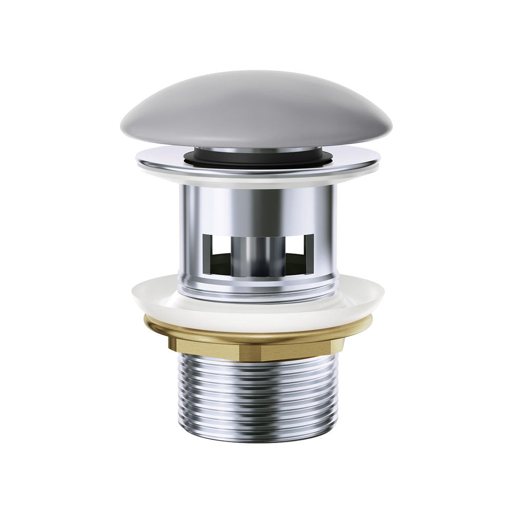 Fienza Pop-Up 32mm Overflow Basin Waste - Matte Light Grey Ceramic Cap - WAS58LG