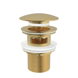 Fienza Metal Cap 32mm Pop-Up Waste with Overflow - Urban Brass - WAS58UB