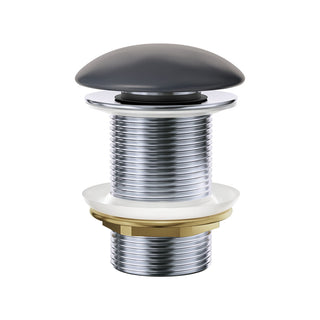 Fienza Pop-Up 32mm Non-Overflow Basin Waste - Matte Dark Grey Ceramic Cap - WAS59DG