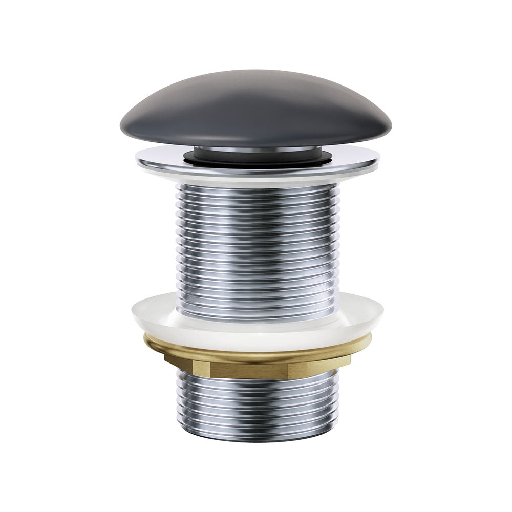 Fienza Pop-Up 32mm Non-Overflow Basin Waste - Matte Dark Grey Ceramic Cap - WAS59DG