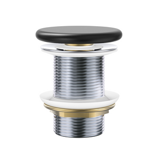 Fienza Pop-Up 32mm Basin Non-Overflow Waste - Matte Black Flat Ceramic Cap - WAS59FMB