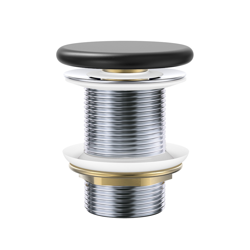 Fienza Pop-Up 32mm Basin Non-Overflow Waste - Matte Black Flat Ceramic Cap - WAS59FMB