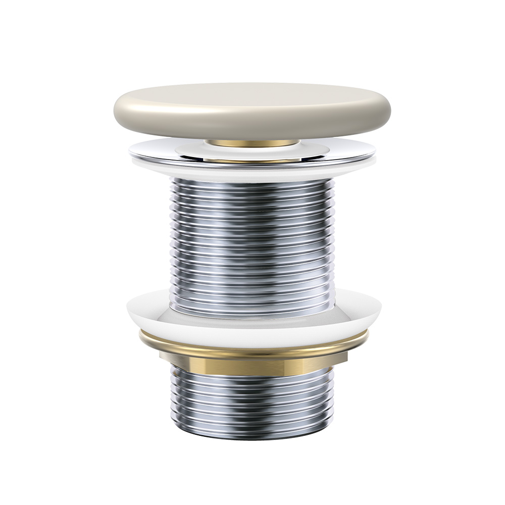 Fienza Pop-Up 32mm Basin Non-Overflow Waste - Matte Khaki Flat Ceramic Cap - WAS59FMK