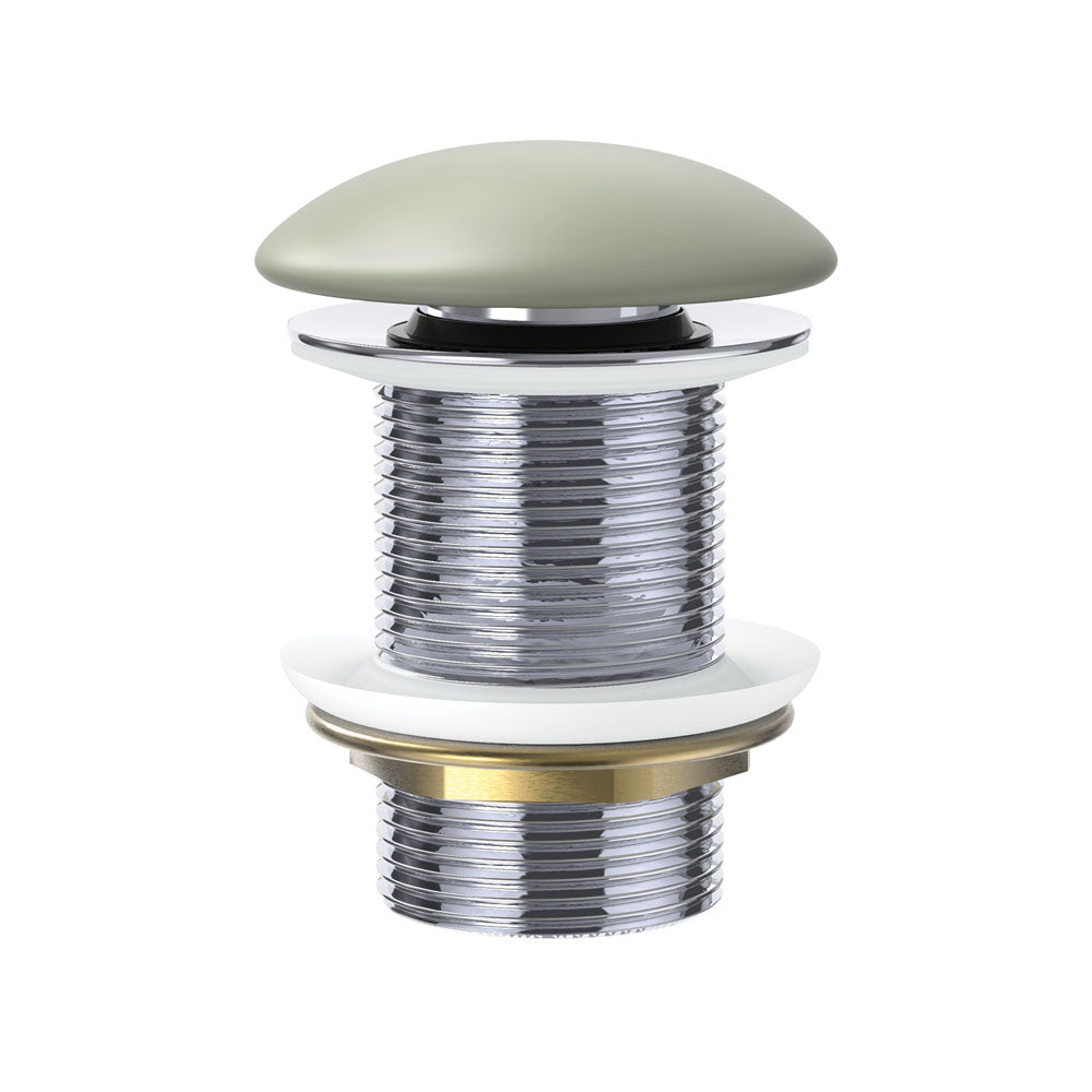 Fienza Pop-Up 32mm Non-Overflow Basin Waste - Matte Olive Ceramic Cap - WAS59MG