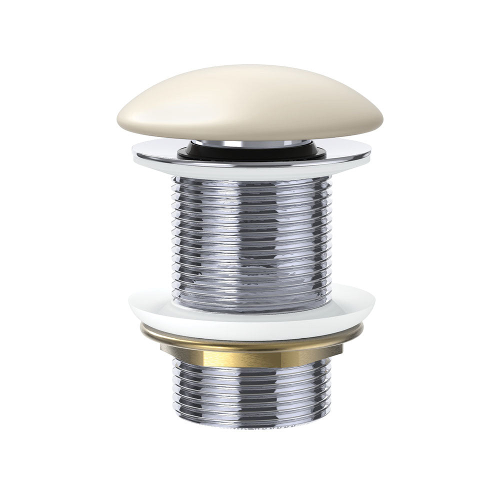 Fienza Pop-Up 32mm Non-Overflow Basin Waste, Matte Khaki Ceramic Cap - WAS59MK