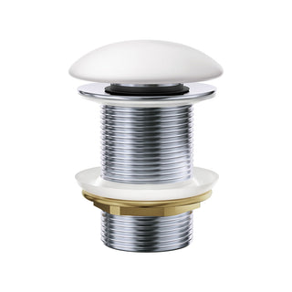 Fienza Pop-Up 32mm Non-Overflow Basin Waste - Matte White Ceramic Cap - WAS59MW