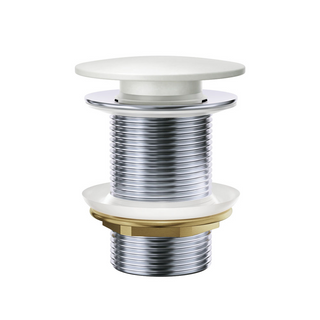 Fienza Pop-Up 32mm Basin Non-Overflow Waste - Matte White Solid Surface Cap - WAS59W