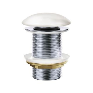 Fienza Pop-Up 32mm Non-Overflow Basin Waste - Gloss White Ceramic Cap - WAS81