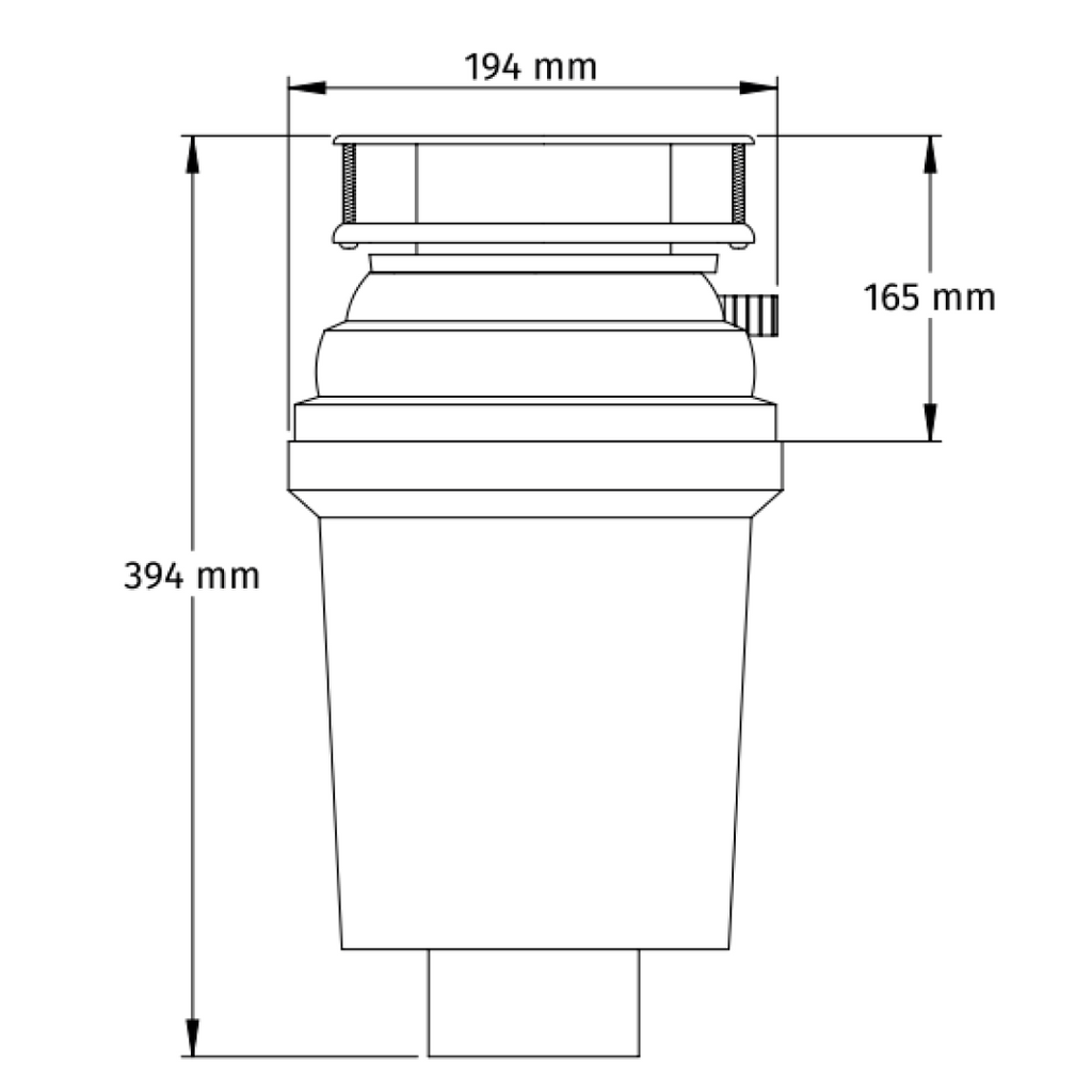 Abey Enviro-Green Waste Machine 3/4 HP Built-in Air Switch - WDU-3ASAU