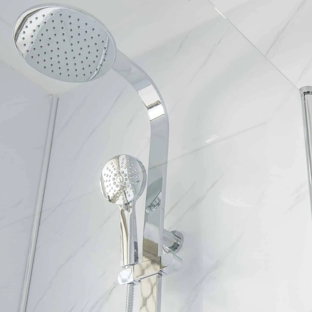 Mr Wet Wall 2400mm White Carrara Marble Gloss Panel - WWAUS001