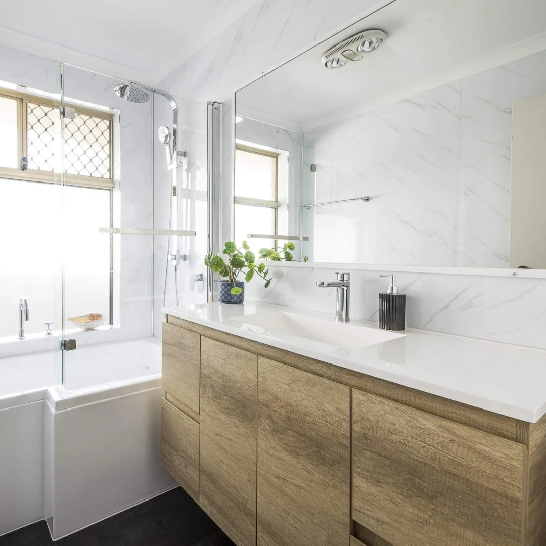 Mr Wet Wall 2400mm White Carrara Marble Panel - Matt Finish WWAUS002