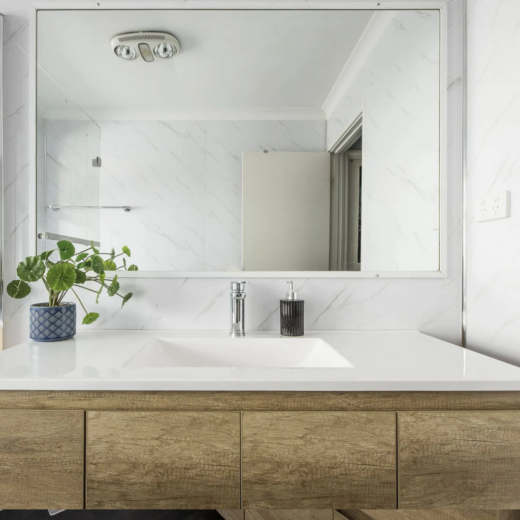 Mr Wet Wall 2400mm White Carrara Marble Panel - Matt Finish WWAUS002