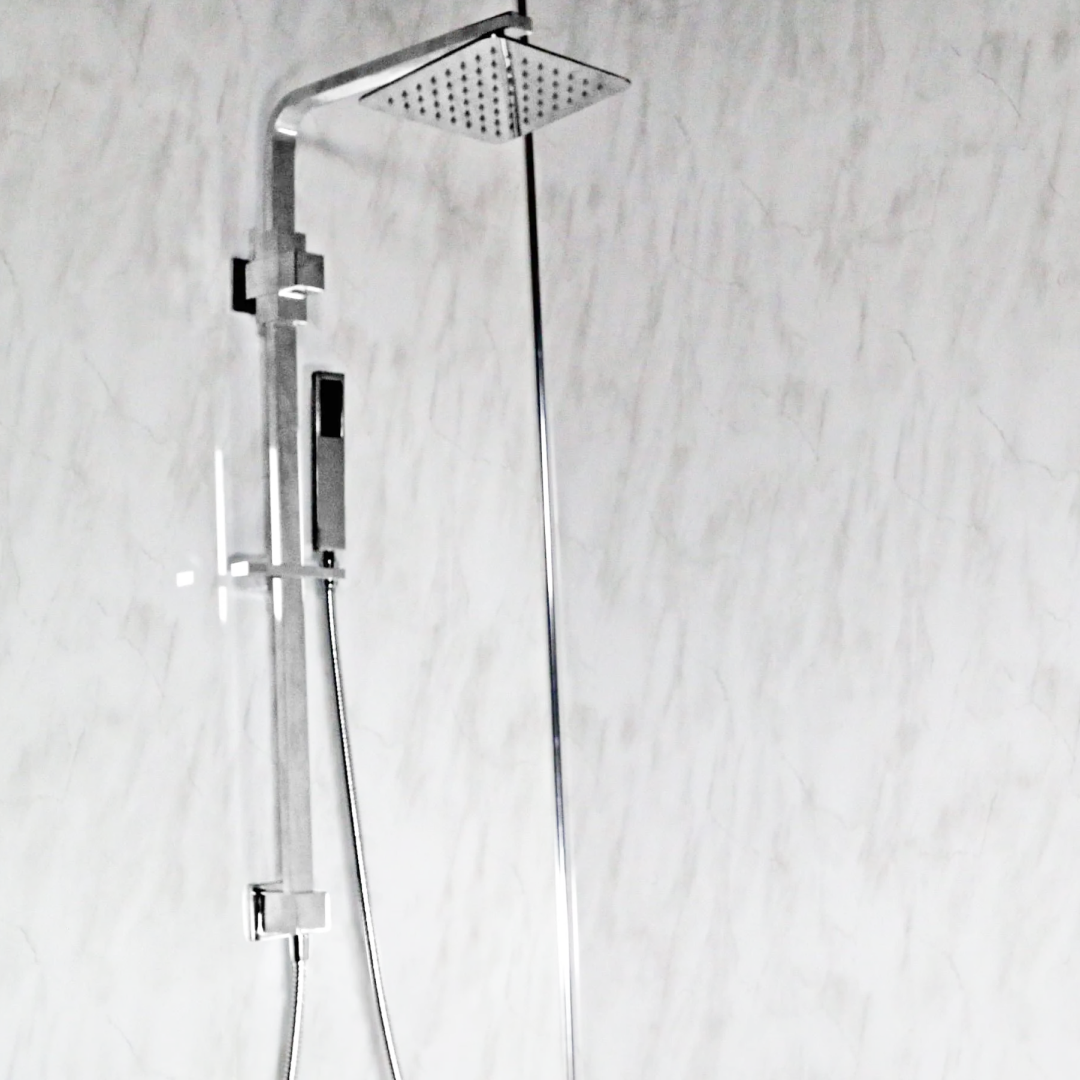 Mr Wet Wall 2400mm White Himalaya Marble Panel - Gloss Finish WWAUS003