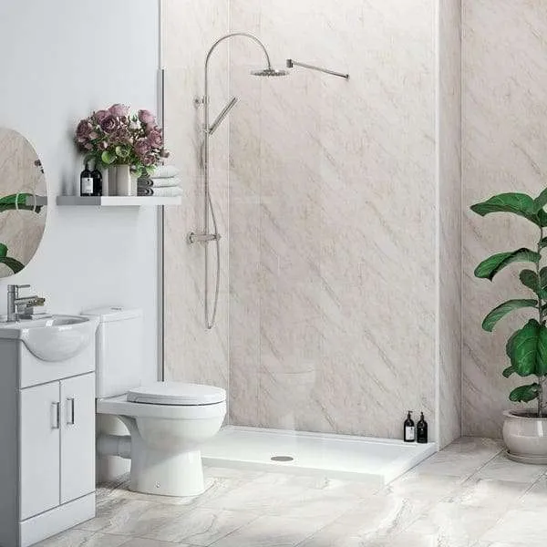 Mr Wet Wall 2400mm Rose Gold Marble Gloss Panel - WWAUS009
