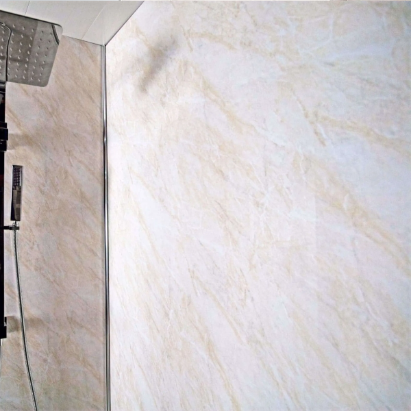 Mr Wet Wall 2400mm Rose Gold Marble Gloss Panel - WWAUS009