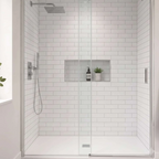 Mr Wet Wall 2400mm White Subway Cutline Panel - WWAUS068