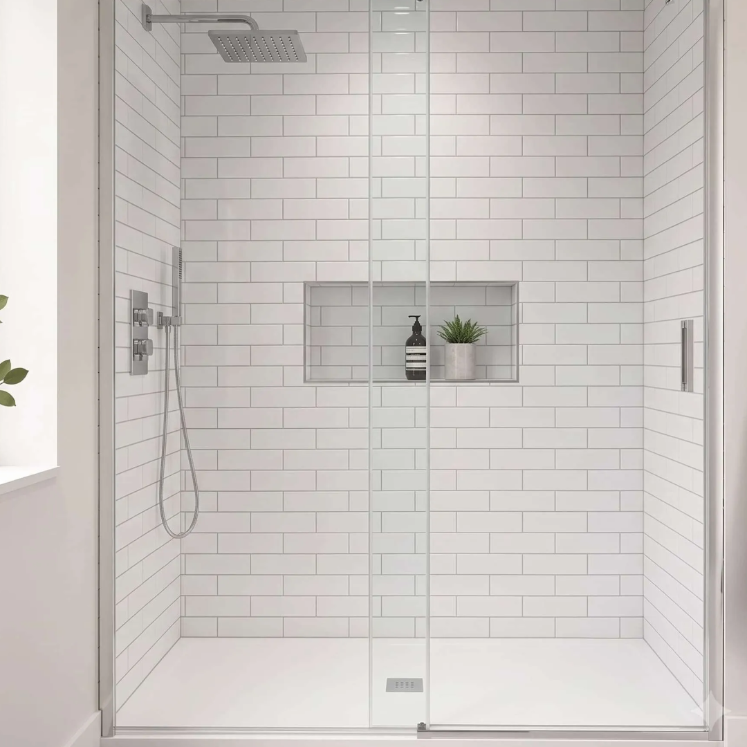 Mr Wet Wall 2400mm White Subway Cutline Panel - WWAUS068