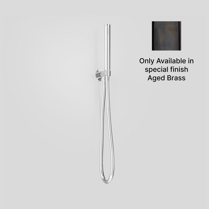 Astra Walker Icon Hand Shower with Wall Mounted Holder - Aged Brass