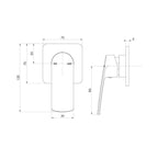 Phoenix Mekko SwitchMix Shower/Wall Fit-Off Trim Only (Body Extra) - Brushed Nickel - 115-2805-40