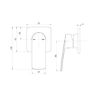 Phoenix Mekko SwitchMix Shower/Wall Mixer Trim Only (Body Extra) - Chrome - 115-2805-00