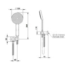 Greens Lavish Brass Handshower w/Wall Outlet Bracket - Chrome - 239104CP