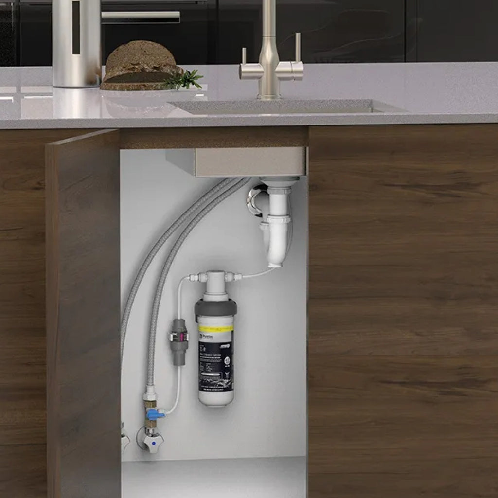 Puretec Z1 Tripla Elite 20 3-Way L-Shape Mixer Tap w/Water Filter Kit - Brushed Nickel - Z1-E20-BN