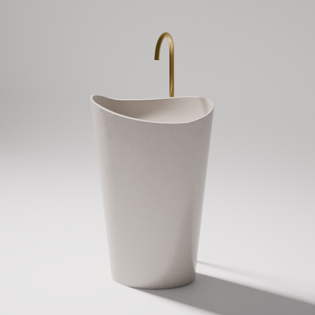 Pietra Bianca Wave Freestanding Basin - Charcoal - PBS2175-C
