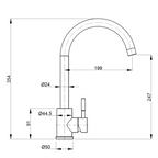 Suprema Xpressfit XPO Gooseneck Sink Mixer - Matte Black XFIT100SKM_MB