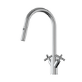 Suprema Xpressfit X-Gen 316SS Twin Handle Pull Out Sink Mixer - Satin XFIT1010RKM