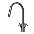Suprema Xpressfit X-Gen 316SS Twin Handle Pull Out Sink Mixer - Gun Metal XFIT1010RKM_GM