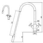 Suprema Xpressfit X-Gen 316SS Twin Handle Pull Out Sink Mixer - Polished Chrome XFIT1010RKM_PS