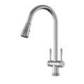Suprema Xpressfit Xquisite 316SS Twin Handle Pull Out Sink Mixer - Satin XFIT1030RKM