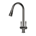 Suprema Xpressfit Xquisite 316SS Twin Handle Pull Out Sink Mixer - Gun Metal XFIT1030RKM_GM