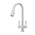 Suprema Xpressfit Xquisite 316SS Twin Handle Pull Out Sink Mixer - Polished Chrome XFIT1030RKM_PS