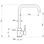 Suprema Xpressfit Classic Square Gooseneck Sink Mixer - Polished Chrome XFIT300SKM_CP