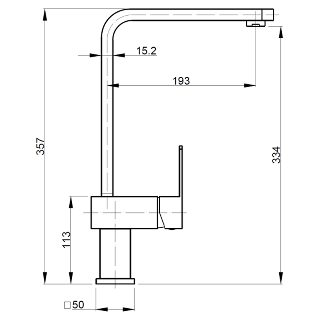 Suprema Xpressfit Xec Modern Linear Sink Mixer - Brushed Gold XFIT700SKM_SG