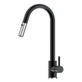 Suprema Xpressfit Xacta Gooseneck Pull-Out Sink Mixer - Black and Bling XFIT800RKM_BP