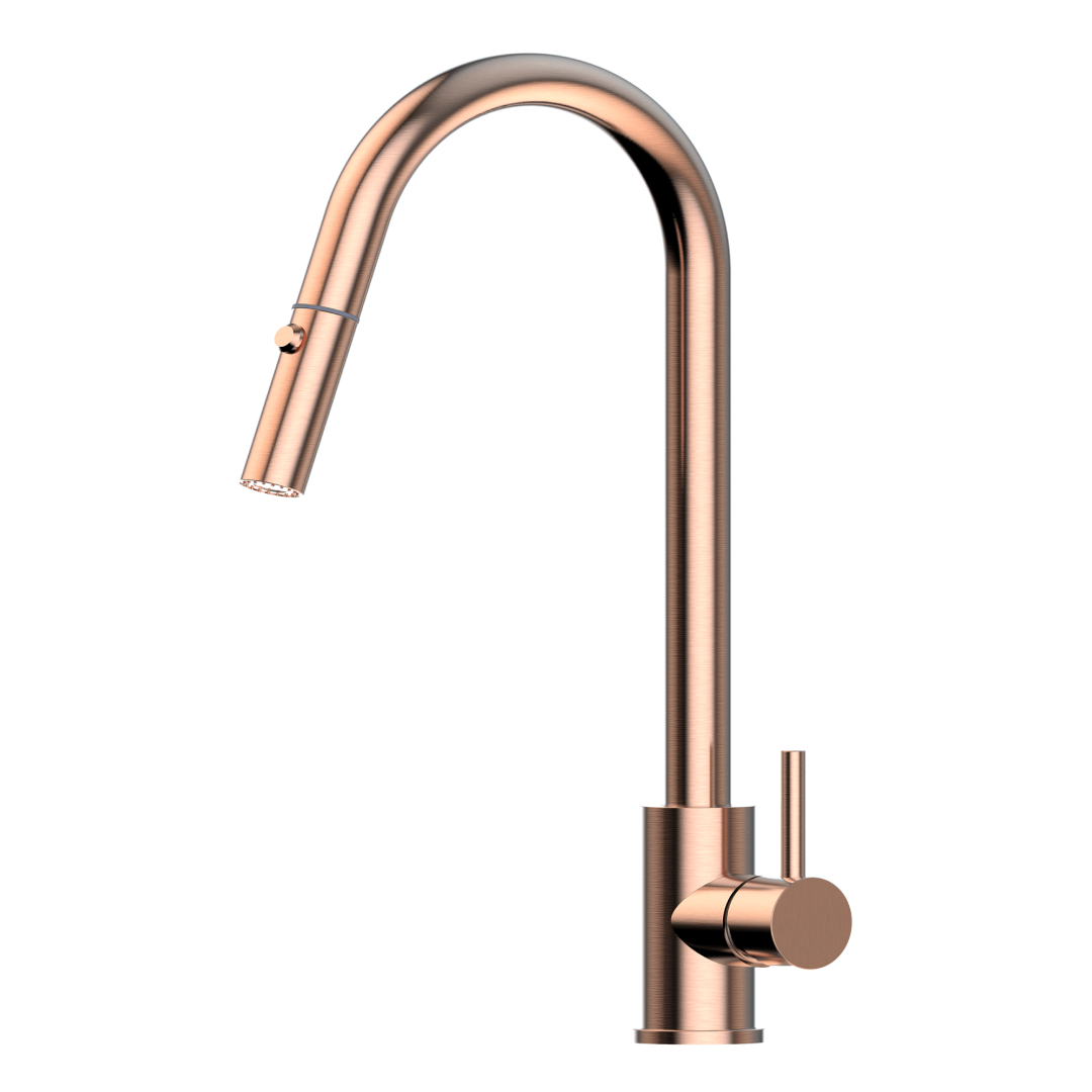 Suprema Xpressfit Xacta Gooseneck Pull-Out Sink Mixer - Rose Gold XFIT800RKM_RG