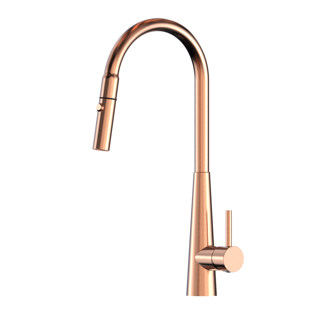 Suprema Xpressfit Xcel Gooseneck Pull Out Mixer with Dual Spray - Rose Gold XFIT810RKM_RG