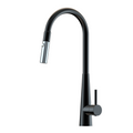 Suprema Xpressfit Xcel Gooseneck Pull Out Mixer with Dual Spray - Black and Bling XFIT810RKM_BP