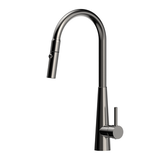 Suprema Xpressfit Xcel Gooseneck Pull Out Mixer with Dual Spray - Gun Metal XFIT810RKM_GM