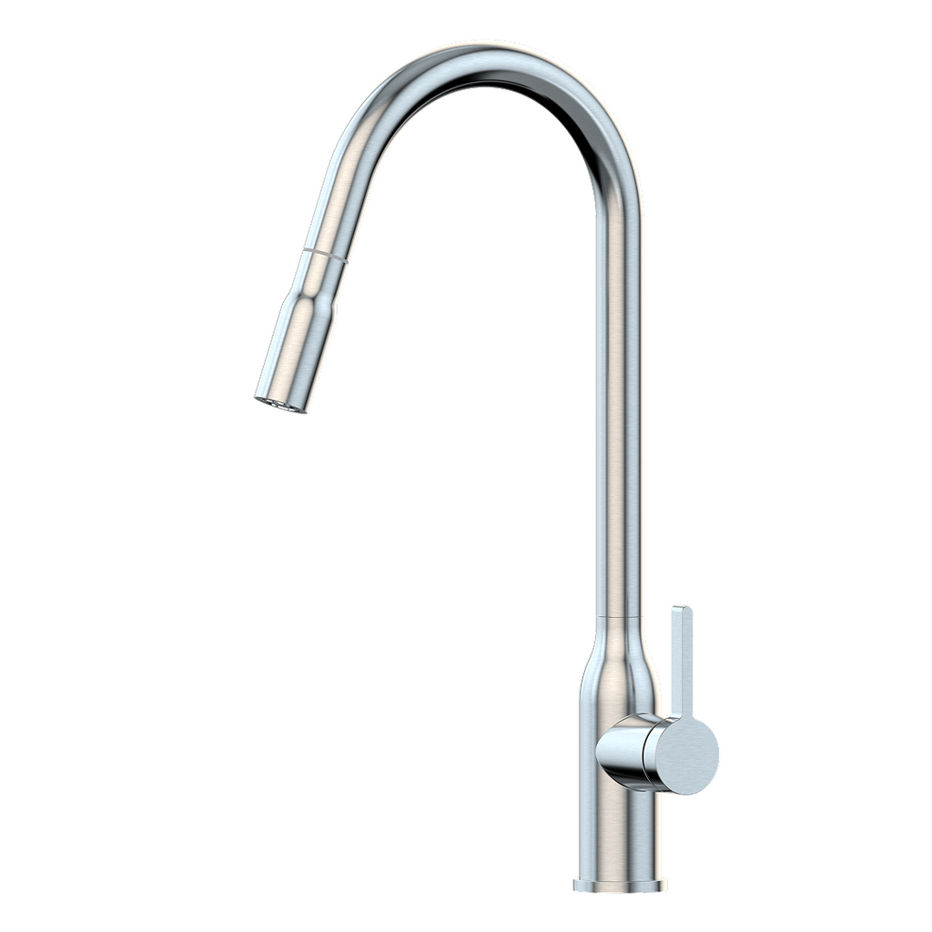 Suprema Xpressfit Xtravert Tall Gooseneck Retractable Pull Out Sink Mixer - Satin XFIT920RKM