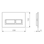 Streamline Arcisan Neion Wall Faced Intelligent Toilet with Remote, Arcisan Cistern - Includes Xoni Chrome Button - NE041005 + XN04470
