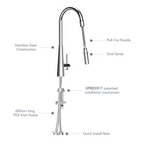 Suprema Xpressfit XClaimer Straight Retractable Mini Pull Out Mixer - Gun Metal XFIT910RKM_GM
