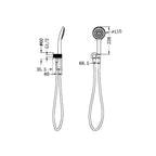 Nero Opal Shower On Bracket With Air Shower - Brushed Gold - NR251905BG