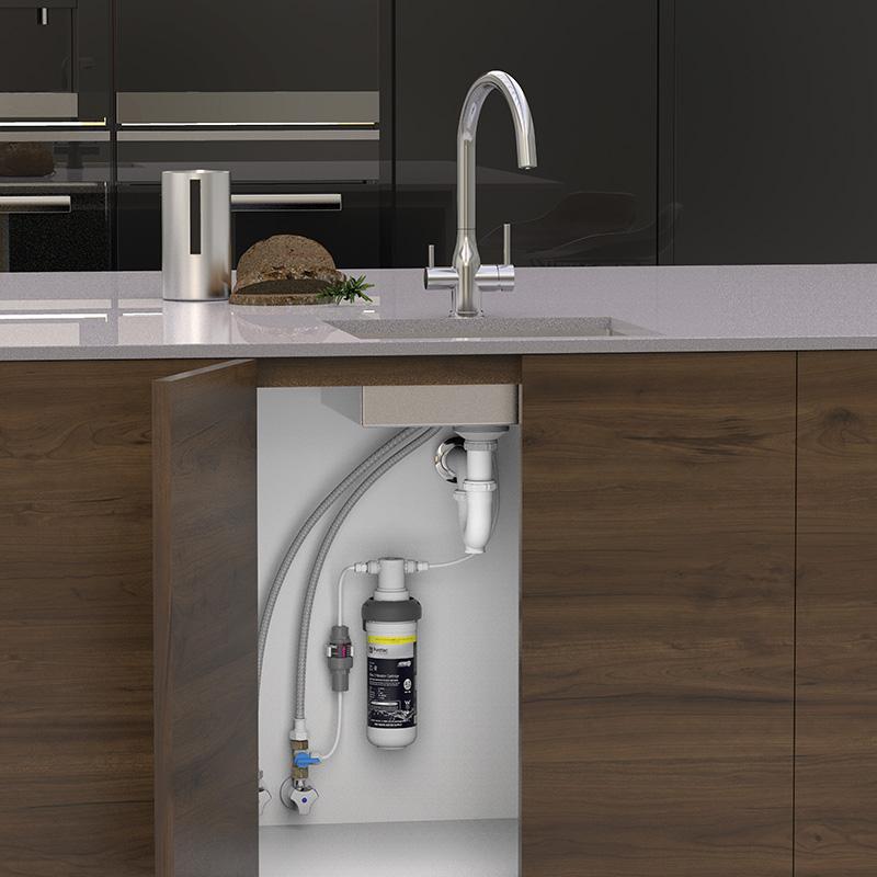 Puretec Z1 Tripla Elite 10 3-Way Mixer Tap With Water Filter Kit - LF Bright Chrome - Z1-E10-CH-LF